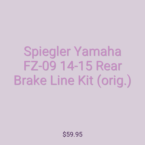 Spiegler Yamaha FZ-09 14-15 Rear Brake Line Kit (orig.)