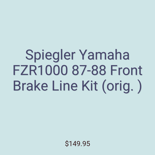 Spiegler Yamaha FZR1000 87-88 Front Brake Line Kit (orig. )