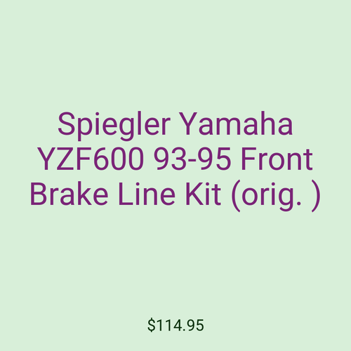 Spiegler Yamaha YZF600 93-95 Front Brake Line Kit (orig. )