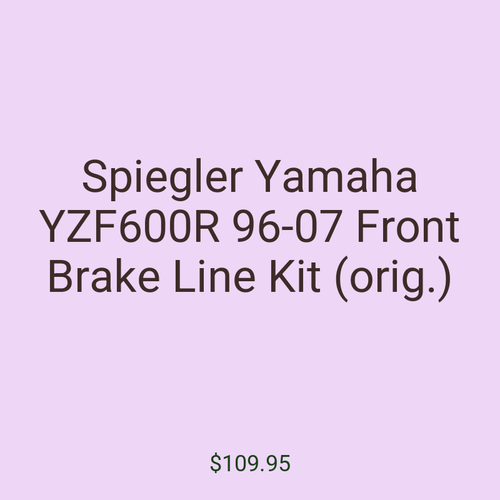 Spiegler Yamaha YZF600R 96-07 Front Brake Line Kit (orig.)