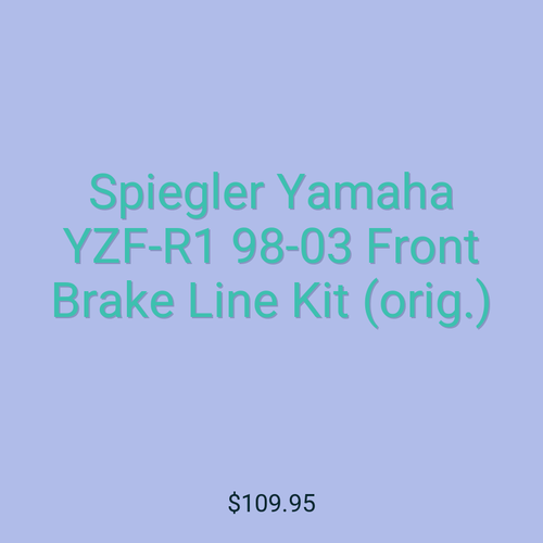 Spiegler Yamaha YZF-R1 98-03 Front Brake Line Kit (orig.)