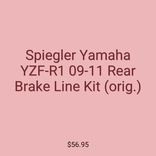 Spiegler Yamaha YZF-R1 09-11 Rear Brake Line Kit (orig.)