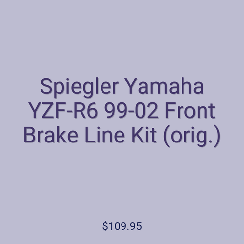 Spiegler Yamaha YZF-R6 99-02 Front Brake Line Kit (orig.)