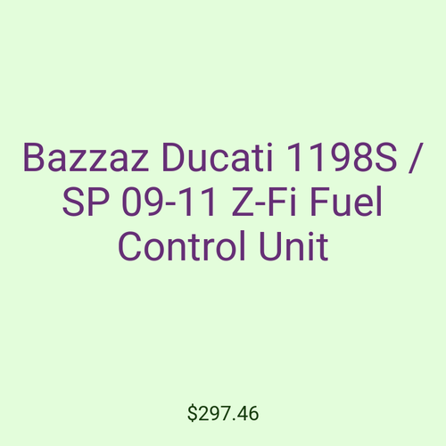 Bazzaz Ducati 1198S / SP 09-11 Z-Fi Fuel Control Unit