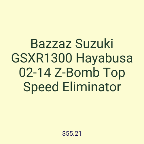 Bazzaz Suzuki GSXR1300 Hayabusa 02-14 Z-Bomb Top Speed Eliminator