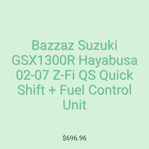 Bazzaz Suzuki GSX1300R Hayabusa 02-07 Z-Fi QS Quick Shift + Fuel Control Unit