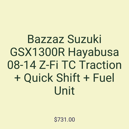 Bazzaz Suzuki GSX1300R Hayabusa 08-14 Z-Fi TC Traction + Quick Shift + Fuel Unit