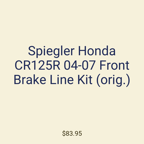Spiegler Honda CR125R 04-07 Front Brake Line Kit (orig.)