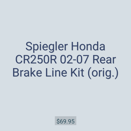 Spiegler Honda CR250R 02-07 Rear Brake Line Kit (orig.)