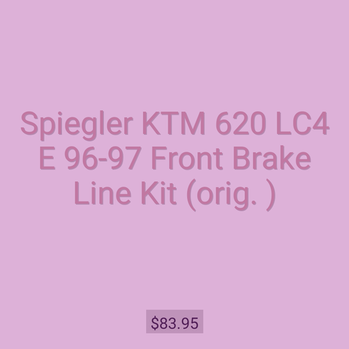 Spiegler KTM 620 LC4 E 96-97 Front Brake Line Kit (orig. )