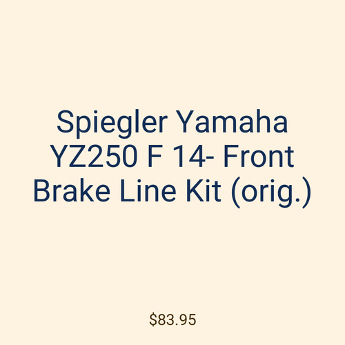 Spiegler Yamaha YZ250 F 14- Front Brake Line Kit (orig.)