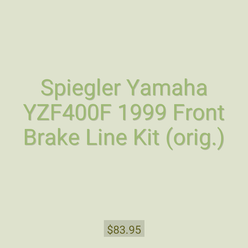 Spiegler Yamaha YZF400F 1999 Front Brake Line Kit (orig.)