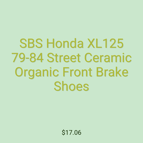 SBS Honda XL125 79-84 Street Ceramic Organic Front Brake Shoes