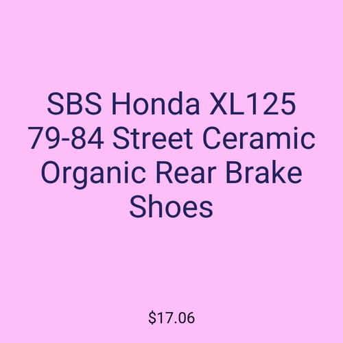 SBS Honda XL125 79-84 Street Ceramic Organic Rear Brake Shoes