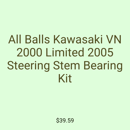 All Balls Kawasaki VN 2000 Limited 2005 Steering Stem Bearing Kit