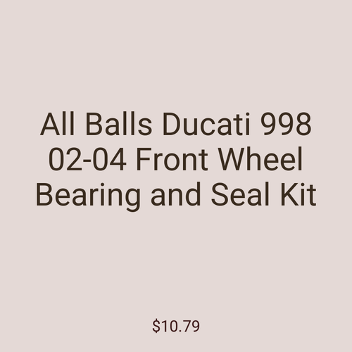 All Balls Ducati 998 02-04 Front Wheel Bearing and Seal Kit