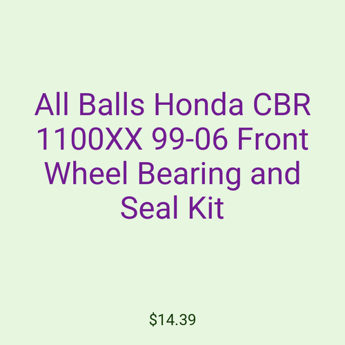 All Balls Honda CBR 1100XX 99-06 Front Wheel Bearing and Seal Kit
