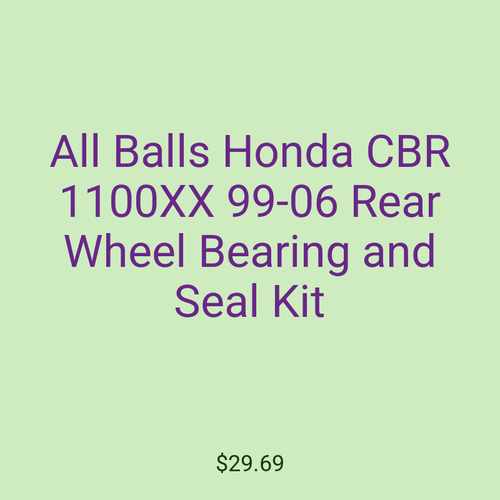 All Balls Honda CBR 1100XX 99-06 Rear Wheel Bearing and Seal Kit