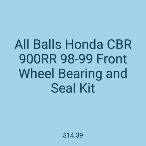 All Balls Honda CBR 900RR 98-99 Front Wheel Bearing and Seal Kit