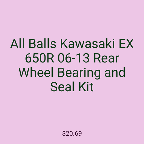 All Balls Kawasaki EX 650R 06-13 Rear Wheel Bearing and Seal Kit