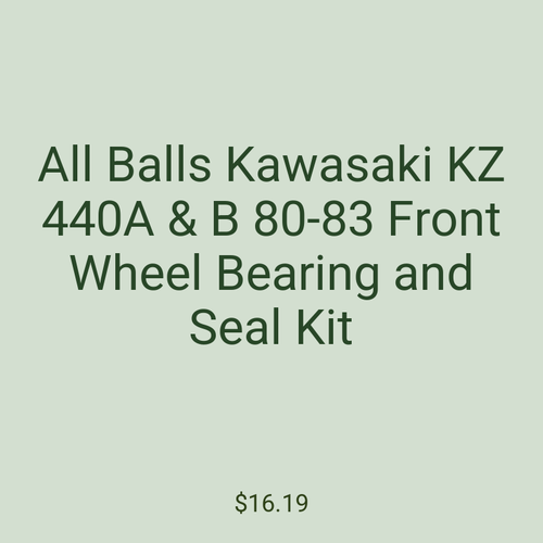 All Balls Kawasaki KZ 440A & B 80-83 Front Wheel Bearing and Seal Kit