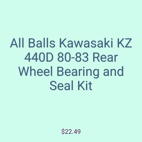 All Balls Kawasaki KZ 440D 80-83 Rear Wheel Bearing and Seal Kit