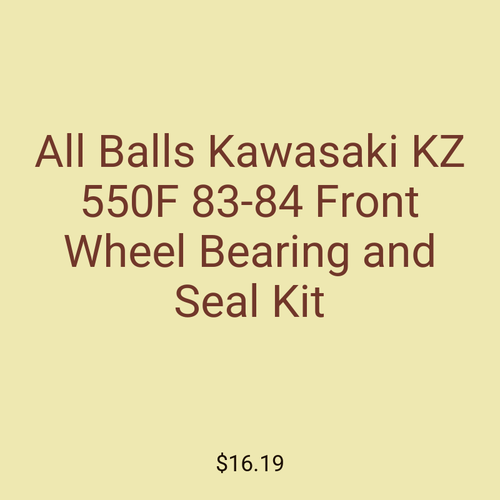 All Balls Kawasaki KZ 550F 83-84 Front Wheel Bearing and Seal Kit