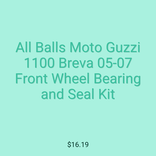 All Balls Moto Guzzi 1100 Breva 05-07 Front Wheel Bearing and Seal Kit