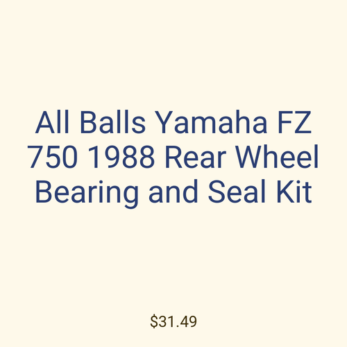 All Balls Yamaha FZ 750 1988 Rear Wheel Bearing and Seal Kit