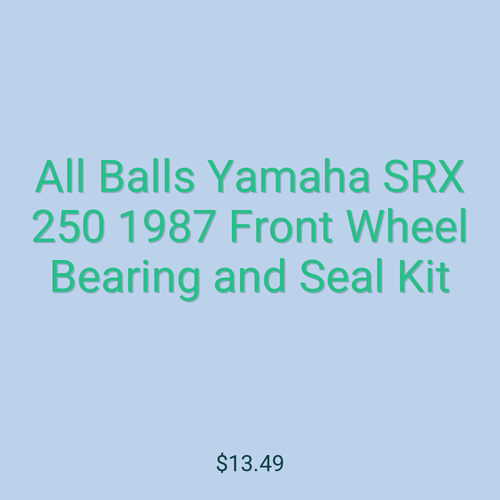 All Balls Yamaha SRX 250 1987 Front Wheel Bearing and Seal Kit