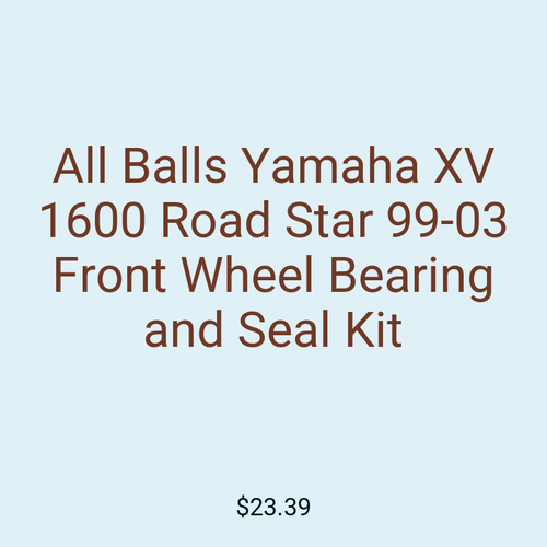 All Balls Yamaha XV 1600 Road Star 99-03 Front Wheel Bearing and Seal Kit