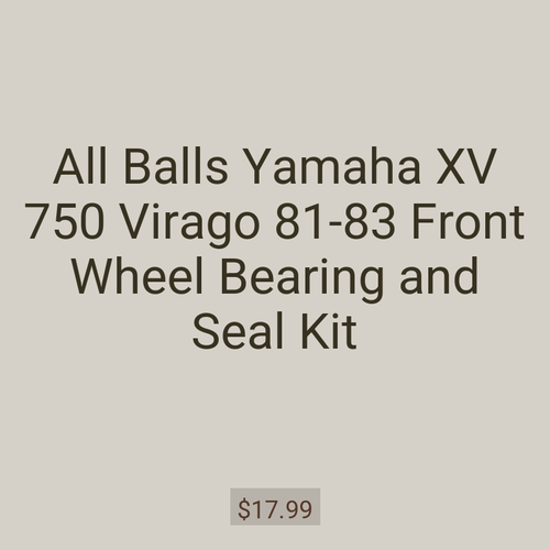 All Balls Yamaha XV 750 Virago 81-83 Front Wheel Bearing and Seal Kit