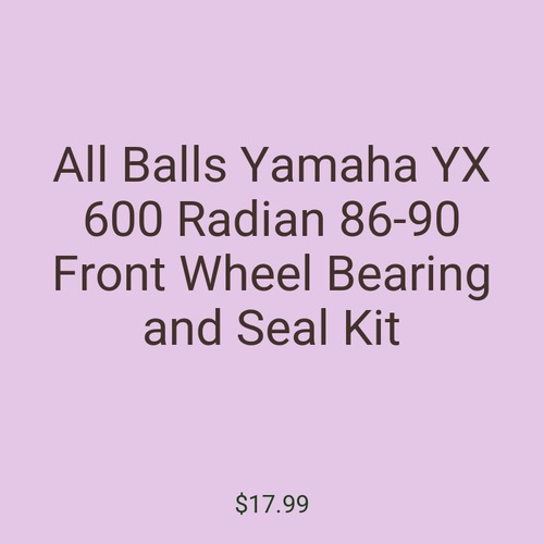 All Balls Yamaha YX 600 Radian 86-90 Front Wheel Bearing and Seal Kit