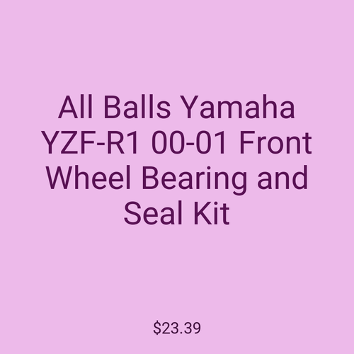 All Balls Yamaha YZF-R1 00-01 Front Wheel Bearing and Seal Kit