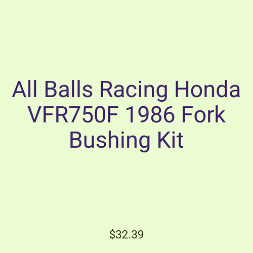 All Balls Racing Honda VFR750F 1986 Fork Bushing Kit