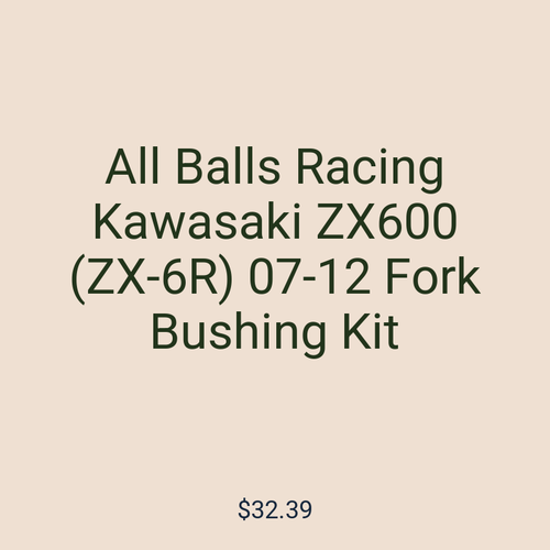 All Balls Racing Kawasaki ZX600 (ZX-6R) 07-12 Fork Bushing Kit