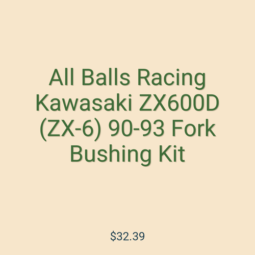 All Balls Racing Kawasaki ZX600D (ZX-6) 90-93 Fork Bushing Kit
