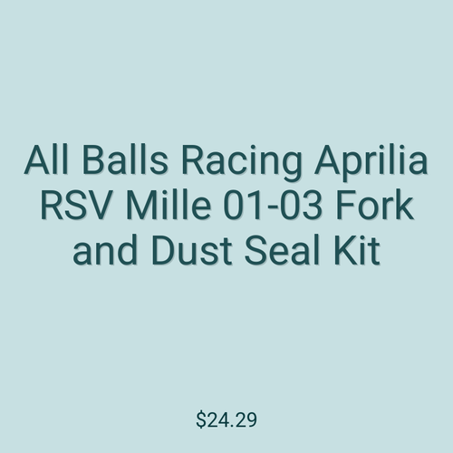 All Balls Racing Aprilia RSV Mille 01-03 Fork and Dust Seal Kit