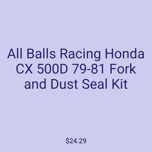 All Balls Racing Honda CX 500D 79-81 Fork and Dust Seal Kit