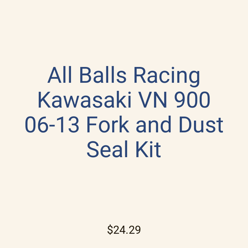 All Balls Racing Kawasaki VN 900 06-13 Fork and Dust Seal Kit