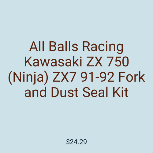 All Balls Racing Kawasaki ZX 750 (Ninja) ZX7 91-92 Fork and Dust Seal Kit