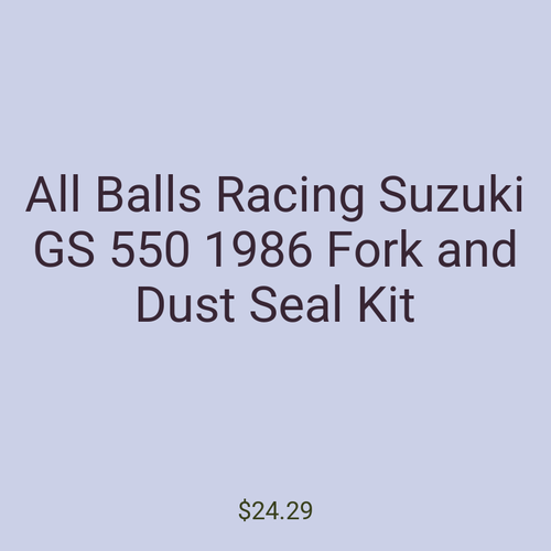 All Balls Racing Suzuki GS 550 1986 Fork and Dust Seal Kit