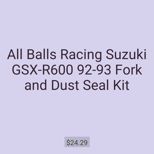 All Balls Racing Suzuki GSX-R600 92-93 Fork and Dust Seal Kit