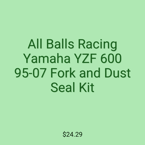 All Balls Racing Yamaha YZF 600 95-07 Fork and Dust Seal Kit