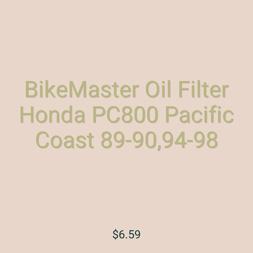 BikeMaster Oil Filter Honda PC800 Pacific Coast 89-90,94-98