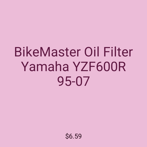 BikeMaster Oil Filter Yamaha YZF600R 95-07