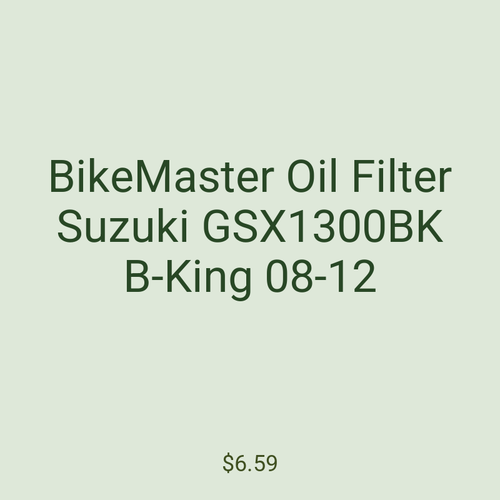 BikeMaster Oil Filter Suzuki GSX1300BK B-King 08-12
