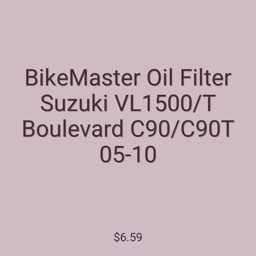 BikeMaster Oil Filter Suzuki VL1500/T Boulevard C90/C90T 05-10