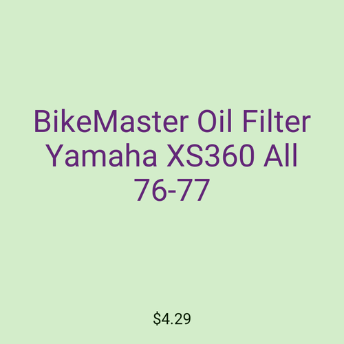 BikeMaster Oil Filter Yamaha XS360 All 76-77