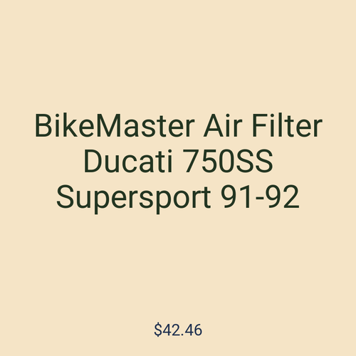 BikeMaster Air Filter Ducati 750SS Supersport 91-92